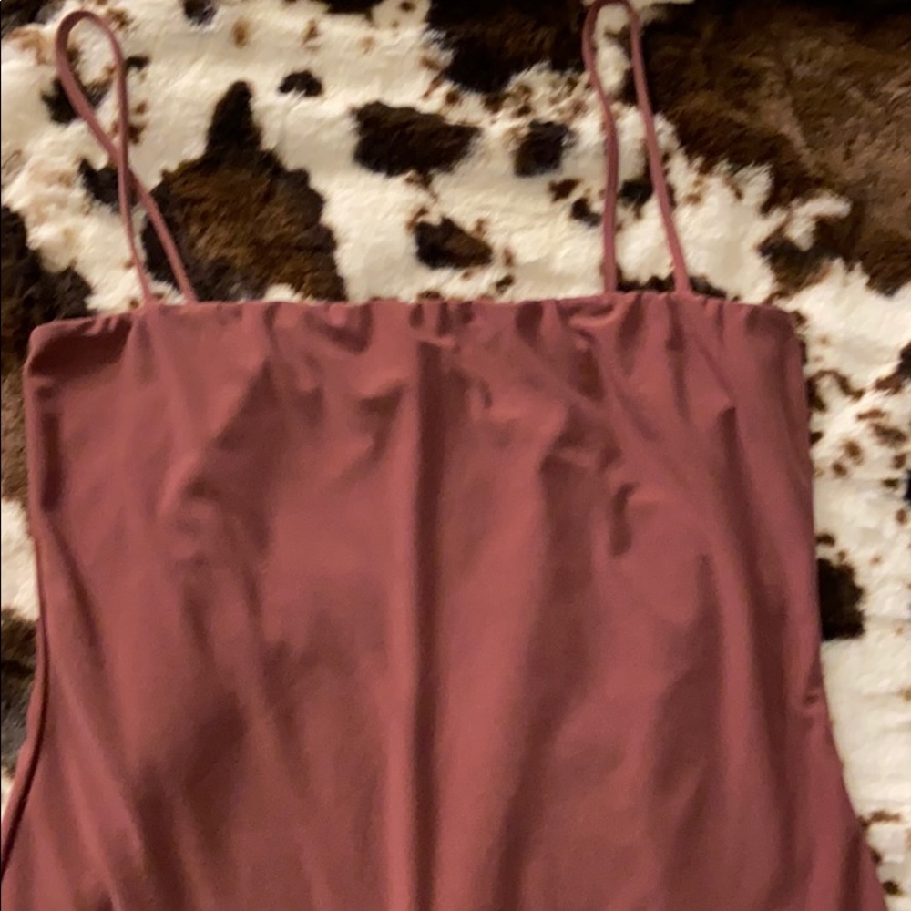 Mauve strap bodysuit